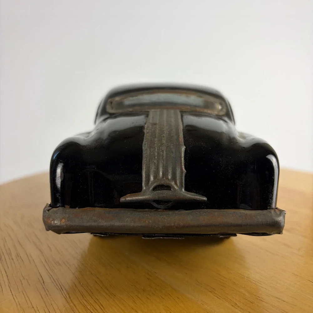 Vintage Minister Delux Black Tin Friction Toy Car Original Box Working India